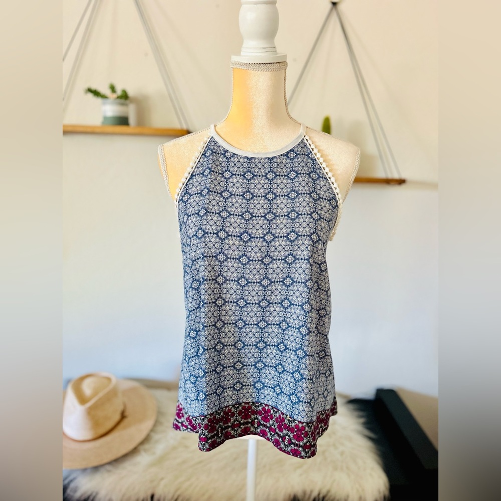 Multi color racer back top